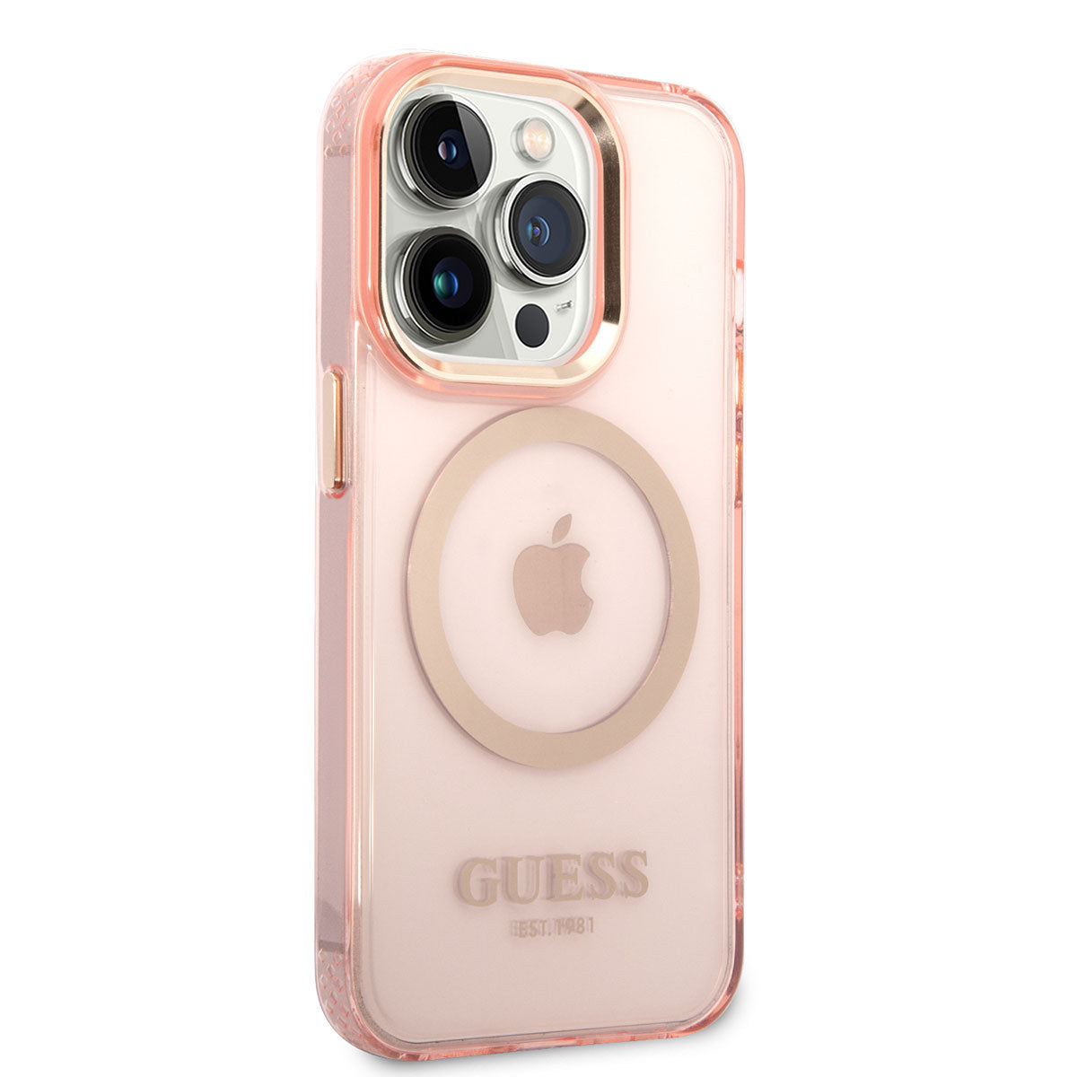 __vg|Pembe|0|3666339069698-01|Apple iPhone 14 Pro Max Kılıf GUESS MagSafe Şarj Özellikli Airbagli Dizayn Kapak