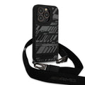 __vg|Siyah|0|3666339071011-01|Apple iPhone 14 Pro Max Kılıf AMG Liquid Silikon Strap Telefon Askılı Grafik Dizayn Kapak