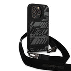 __vg|Siyah|0|3666339071011-01|Apple iPhone 14 Pro Max Kılıf AMG Liquid Silikon Strap Telefon Askılı Grafik Dizayn Kapak