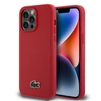 __vg|Kırmızı|0|3666339099824-01|Apple iPhone 14 Pro Max Kılıf Lacoste Orjinal Lisanslı PU Pike Desenli Arka Yüzey İkonik Timsah Dokuma Logolu Kapak