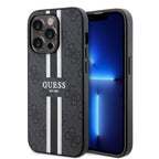 __vg|Siyah|0|3666339119706-01|Apple iPhone 14 Pro Max Kılıf Guess Orjinal Lisanslı MagSafe Şarj Özellikli 4G Şerit Tasarımlı Printed Kapak
