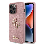 __vg|Pembe|0|3666339147631-01|Apple iPhone 14 Pro Max Kılıf Guess Orjinal Lisanslı 4G Büyük Metal Logolu Glitter Kapak