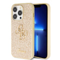 __vg|Gold|0|3666339147778-01|Apple iPhone 14 Pro Max Kılıf Guess Orjinal Lisanslı 4G Büyük Metal Logolu Glitter Kapak