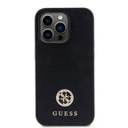 __vg|Siyah|0|3666339150716-01|Apple iPhone 14 Pro Max Kılıf Guess Orjinal Lisanslı Deri 4G Metal Logo Strass Kapak