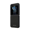 __vg|Siyah|0|3666339175801-01|Galaxy Z Flip 5 Kılıf TUMI Liquid Silikon Metal Logo Dizayn Orjinal Lisanslı Kapak