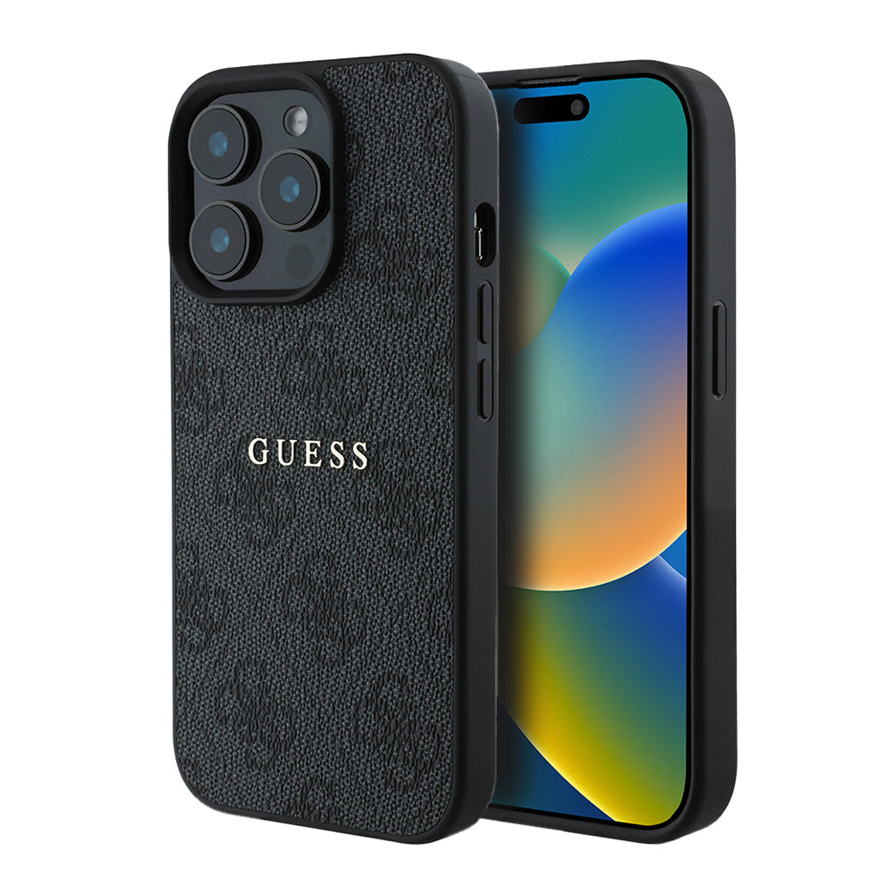 __vg|Siyah|0|3666339317942-01|Apple iPhone 14 Pro Max Kılıf Guess Orjinal Lisanslı MagSafe Şarj Özellikli 4G Desen Yazı Logolu Kapak
