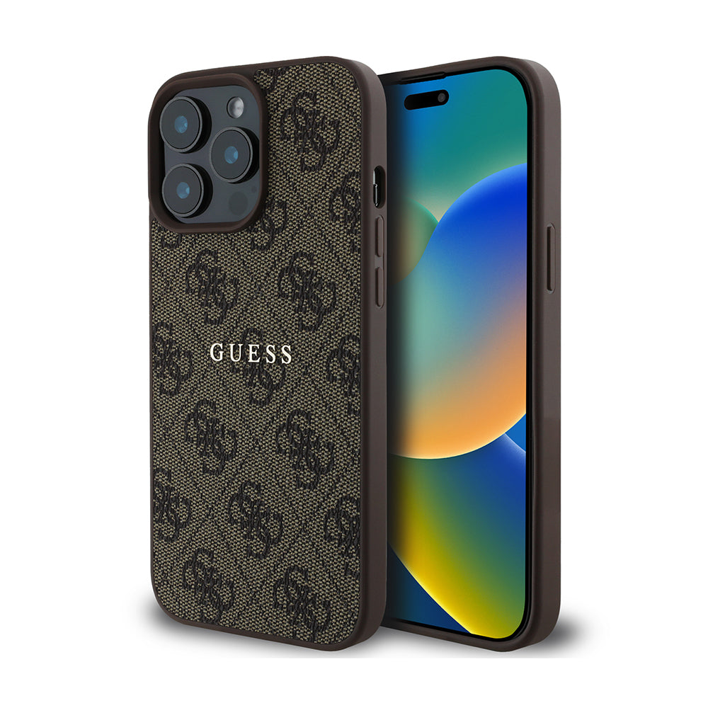 __vg|Kahverengi|0|3666339320034-01|Apple iPhone 14 Pro Max Kılıf Guess Orjinal Lisanslı MagSafe Şarj Özellikli 4G Desen Yazı Logolu Kapak