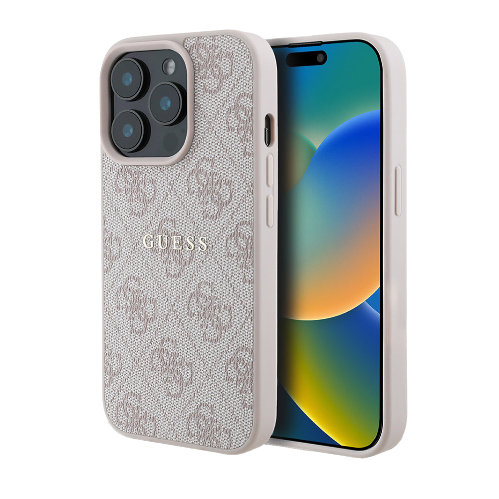 __vg|Pembe|0|3666339321895-01|Apple iPhone 14 Pro Max Kılıf Guess Orjinal Lisanslı MagSafe Şarj Özellikli 4G Desen Yazı Logolu Kapak