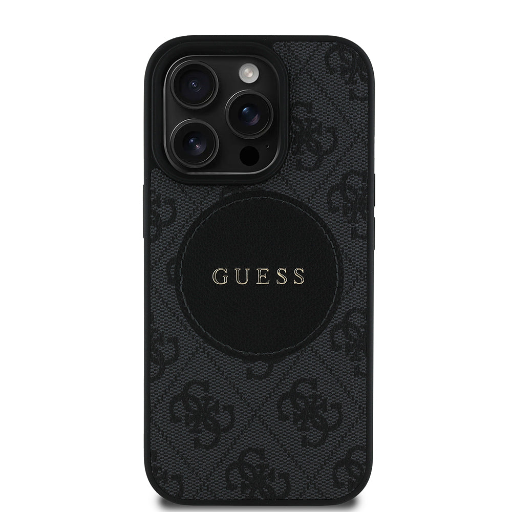 __vg|Siyah|0|3666339426286-01|Apple iPhone 14 Pro Max Kılıf Guess Orjinal Lisanslı MagSafe Şarj Özellikli Yazı Logolu Circle Classic Kapak