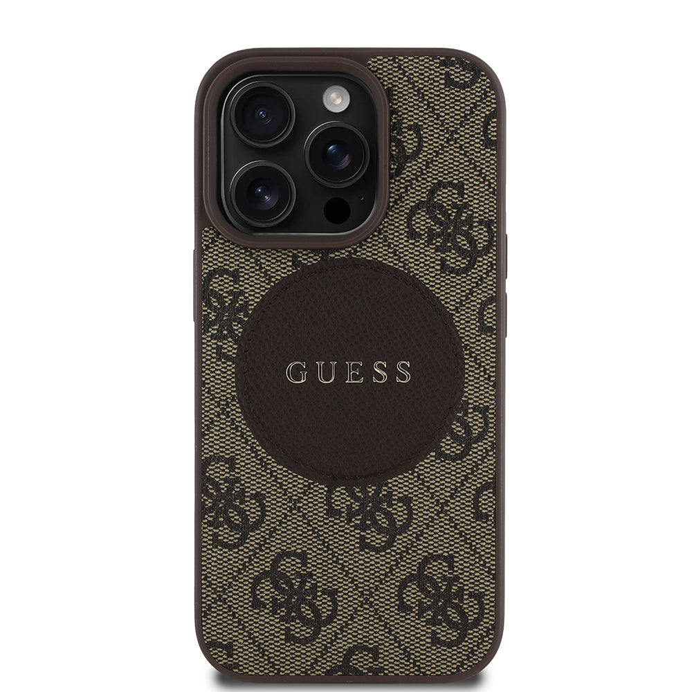 __vg|Kahverengi|0|3666339426439-01|Apple iPhone 14 Pro Max Kılıf Guess Orjinal Lisanslı MagSafe Şarj Özellikli Yazı Logolu Circle Classic Kapak