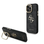 __vg|Siyah|0|3666339469887-01|Apple iPhone 14 Pro Max Kılıf Guess Orjinal Lisanslı PU Deri 4G Desenli Metal Büyük 4G ve Yazı Logolu Kamera Standlı Kapak