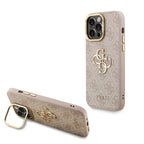 __vg|Pembe|0|3666339469962-01|Apple iPhone 14 Pro Max Kılıf Guess Orjinal Lisanslı PU Deri 4G Desenli Metal Büyük 4G ve Yazı Logolu Kamera Standlı Kapak
