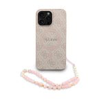 __vg|Pembe|0|3666339475277-01|Apple iPhone 14 Pro Max Kılıf Guess Orjinal Lisanslı MagSafe Şarj Özellikli PU Deri Bilek Askı İpli Yazı Logolu Kapak