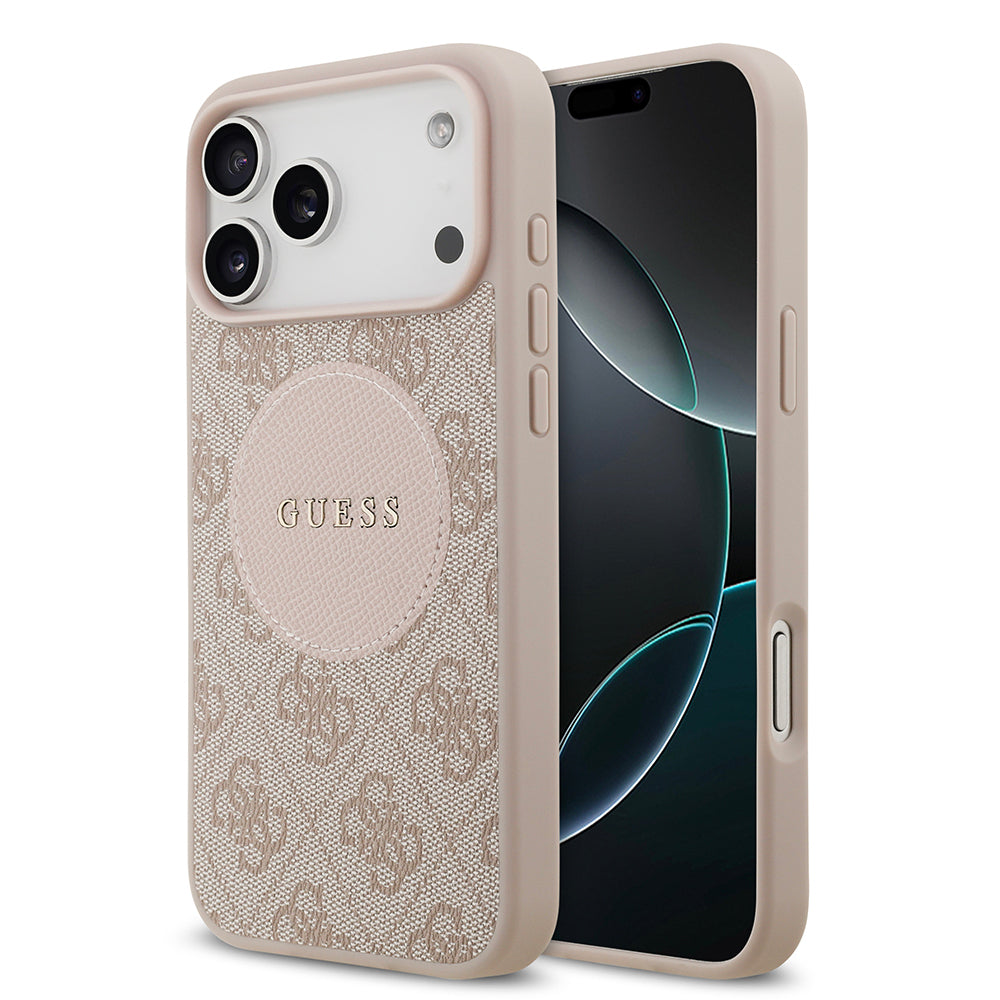 __vg|Pembe|0|3666339490072-01|Apple iPhone 17 Pro Max Kılıf Guess Orjinal Lisanslı MagSafe Şarj Özellikli Yazı Logolu Circle Classic Kapak