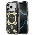 __vg|Siyah|0|3666339490713-01|Apple iPhone 17 Pro Max Kılıf Guess Orjinal Lisanslı MagSafe Şarj Özellikli IML Peony ve 4G Desenli Klasik Logolu Kapak