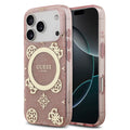 __vg|Pembe|0|3666339490799-01|Apple iPhone 17 Pro Max Kılıf Guess Orjinal Lisanslı MagSafe Şarj Özellikli IML Peony ve 4G Desenli Klasik Logolu Kapak