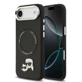 __vg|Siyah|0|3666339494988-01|Apple iPhone 17 Air Kılıf Karl Lagerfeld Orjinal Lisanslı MagSafe Şarj Özellikli Metal Kamera ve Buton Tasarımlı K&C PU Deri Kapak