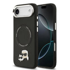 __vg|Siyah|0|3666339494988-01|Apple iPhone 17 Air Kılıf Karl Lagerfeld Orjinal Lisanslı MagSafe Şarj Özellikli Metal Kamera ve Buton Tasarımlı K&C PU Deri Kapak