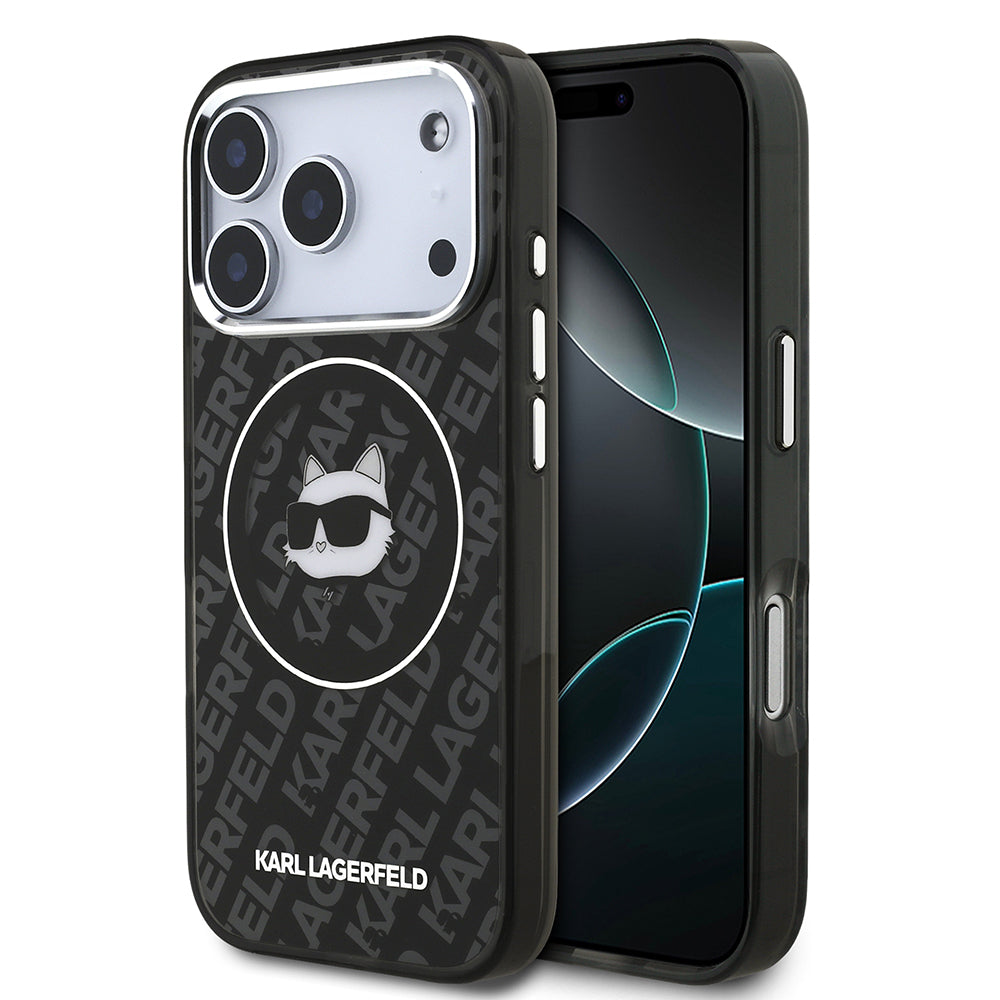 __vg|Siyah|0|3666339499563-01|Apple iPhone 17 Pro Max Kılıf Karl Lagerfeld Orjinal Lisanslı IML Baskılı Choupette Heads Kapak