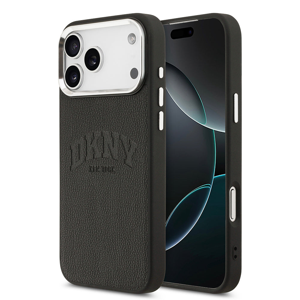 __vg|Siyah|0|3666339501396-01|Apple iPhone 17 Pro Max Kılıf DKNY Orjinal Lisanslı MagSafe Şarj Özellikli PU Deri Kabartmalı Kapak