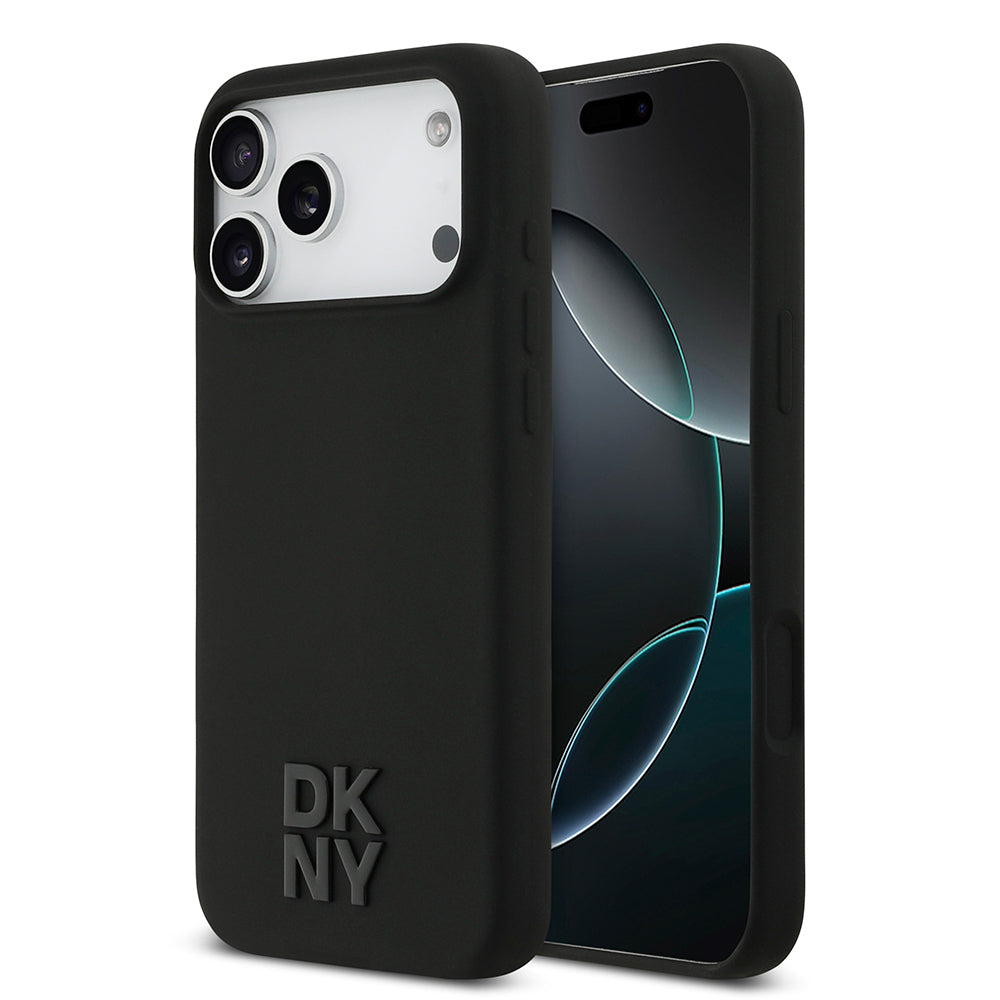 __vg|Siyah|0|3666339502935-01|Apple iPhone 17 Pro Max Kılıf DKNY Orjinal Lisanslı MagSafe Şarj Özellikli Metal Logolu Silikon Kapak