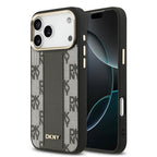 __vg|Siyah|0|3666339504427-01|Apple iPhone 17 Pro Max Kılıf DKNY Orjinal Lisanslı MagSafe Şarj Özellikli 3D Yazılı Checkered Pattern Kapak