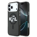 __vg|Siyah|0|3666339504502-01|Apple iPhone 17 Pro Max Kılıf Karl Lagerfeld Orjinal Lisanslı Parlayan Simli Karl & Choupette Sketch Logo Kapak