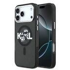 __vg|Siyah|0|3666339504502-01|Apple iPhone 17 Pro Max Kılıf Karl Lagerfeld Orjinal Lisanslı Parlayan Simli Karl & Choupette Sketch Logo Kapak