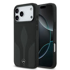 __vg|Siyah|0|3666339506698-01|Apple iPhone 17 Pro Max Kılıf Mercedes Benz Orjinal Lisanslı MagSafe Şarj Özellikli Dokulu Desenli Deri Kapak