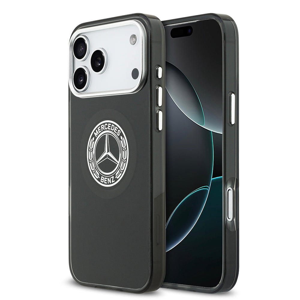 __vg|Siyah|0|3666339509330-01|Apple iPhone 17 Pro Max Kılıf Mercedes Benz Orjinal Lisanslı MagSafe Şarj Özellikli Çift Katmanlı PC Nostaljik Yıldız Dizayn Kapak