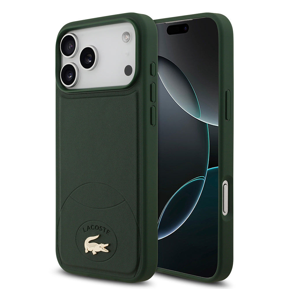 __vg|Yeşil|0|3666339510824-01|Apple iPhone 17 Pro Max Kılıf Lacoste Orjinal Lisanslı MagSafe Şarj Özellikli PU Deri Tasarımlı Metal Logolu Kapak