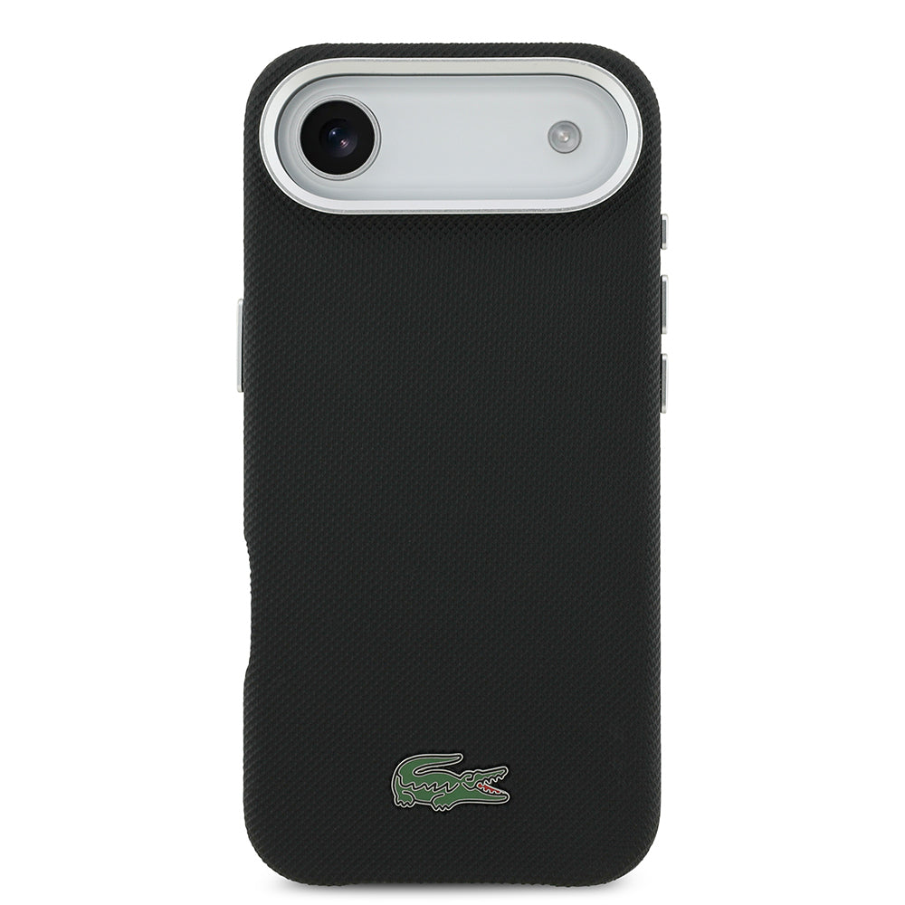 __vg|Siyah|2|3666339511401-03|Apple iPhone 17 Air Kılıf Lacoste Orjinal Lisanslı MagSafe Şarj Özellikli PVC Pike Desenli Arka Yüzey İkonik Timsah Dokuma Logolu Kapak