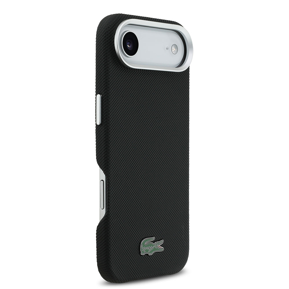 __vg|Siyah|3|3666339511401-04|Apple iPhone 17 Air Kılıf Lacoste Orjinal Lisanslı MagSafe Şarj Özellikli PVC Pike Desenli Arka Yüzey İkonik Timsah Dokuma Logolu Kapak