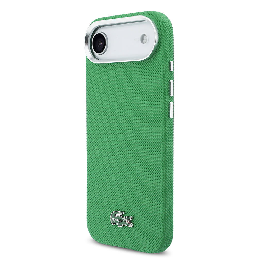 __vg|Yeşil|1|3666339511524-02|Apple iPhone 17 Air Kılıf Lacoste Orjinal Lisanslı MagSafe Şarj Özellikli PVC Pike Desenli Arka Yüzey İkonik Timsah Dokuma Logolu Kapak