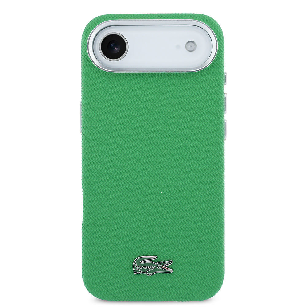 __vg|Yeşil|2|3666339511524-03|Apple iPhone 17 Air Kılıf Lacoste Orjinal Lisanslı MagSafe Şarj Özellikli PVC Pike Desenli Arka Yüzey İkonik Timsah Dokuma Logolu Kapak