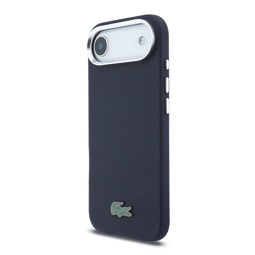 __vg|Lacivert|1|3666339511647-02|Apple iPhone 17 Air Kılıf Lacoste Orjinal Lisanslı MagSafe Şarj Özellikli PVC Pike Desenli Arka Yüzey İkonik Timsah Dokuma Logolu Kapak