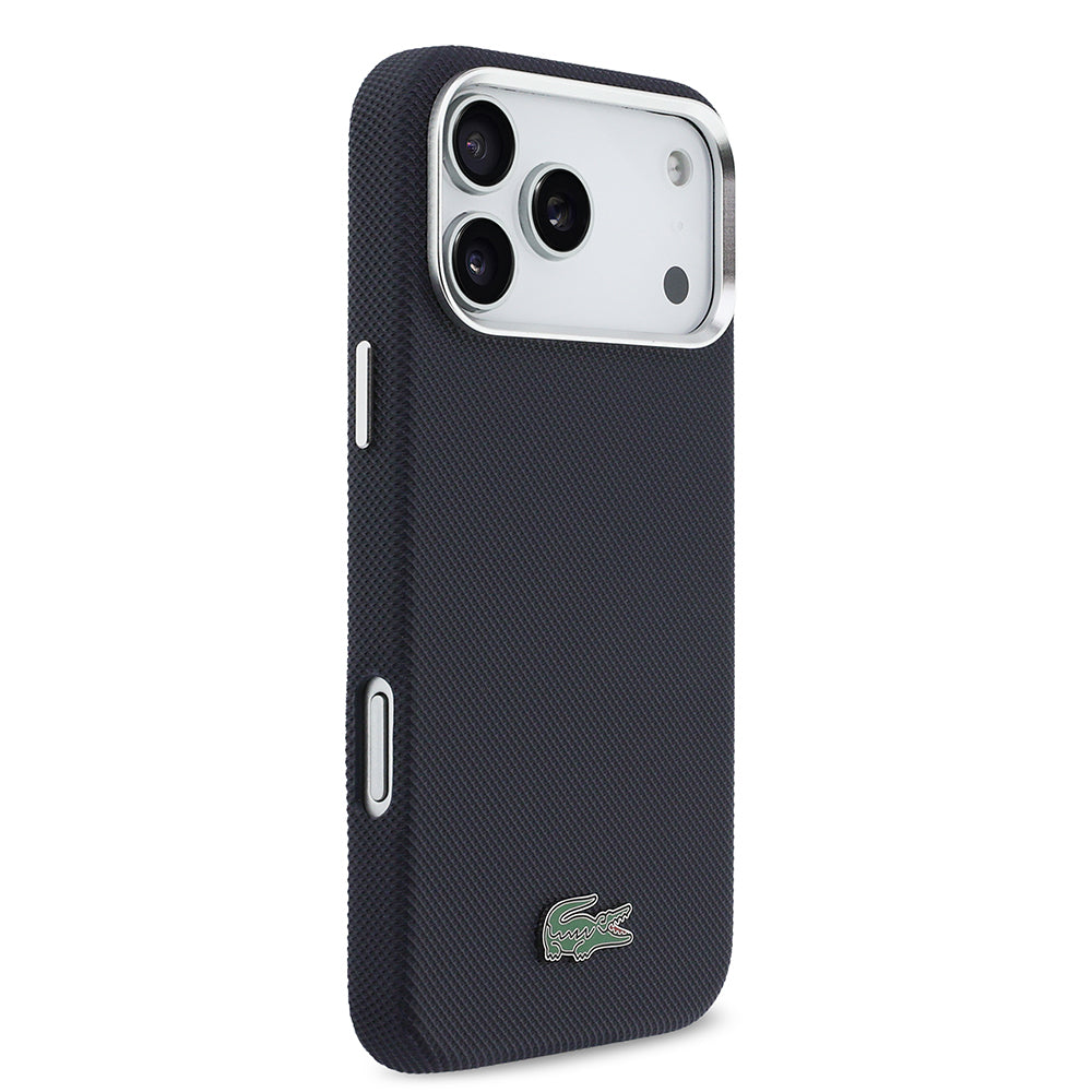 __vg|Lacivert|3|3666339511661-04|Apple iPhone 17 Pro Max Kılıf Lacoste Orjinal Lisanslı MagSafe Şarj Özellikli PVC Pike Desenli Arka Yüzey İkonik Timsah Dokuma Logolu Kapak