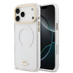 __vg|Beyaz|0|3666339512507-01|Apple iPhone 17 Pro Max Kılıf Lacoste Orjinal Lisanslı MagSafe Şarj Özellikli Gold Timsah Logolu Buzlu Kapak
