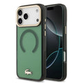 __vg|Yeşil|0|3666339512620-01|Apple iPhone 17 Pro Max Kılıf Lacoste Orjinal Lisanslı MagSafe Şarj Özellikli Gold Timsah Logolu Buzlu Kapak