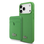 __vg|Yeşil|0|3666339514129-01|Apple iPhone 17 Pro Max Kılıf Lacoste Orjinal Lisanslı MagSafe Şarj Özellikli PU Pike Desenli Metal Logolu Kartlıklı Kapak
