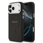 __vg|Siyah|0|3666339516505-01|Apple iPhone 17 Pro Max Kılıf Guess Orjinal Lisanslı MagSafe Şarj Özellikli Klasik Yazı Logolu PU Deri Kapak