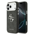__vg|Siyah|0|3666339517786-01|Apple iPhone 17 Pro Max Kılıf Guess Orjinal Lisanslı Gümüş Metal Kamera Çerçeveli 4G Desenli Metal Büyük 4G ve Yazı Logolu Kapak