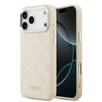 __vg|Bej|0|3666339518424-01|Apple iPhone 17 Pro Max Kılıf Guess Orjinal Lisanslı MagSafe Şarj Özellikli Sıcak Baskılı Klasik Yazı Logolu PU Deri Peony Kapak
