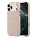 __vg|Pembe|0|3666339519865-01|Apple iPhone 17 Pro Max Kılıf Guess Orjinal Lisanslı MagSafe Şarj Özellikli Sıcak Baskılı Yazı Logolu PU Deri Peony Kapak