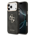 __vg|Siyah|0|3666339521622-01|Apple iPhone 17 Pro Max Kılıf Guess Orjinal Lisanslı Gold Metal Kamera Çerçeveli 4G Desenli Metal Büyük 4G ve Yazı Logolu Kapak
