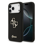 __vg|Siyah|0|3666339522261-01|Apple iPhone 17 Pro Max Kılıf Guess Orjinal Lisanslı Grained Yazı Logolu Kapak
