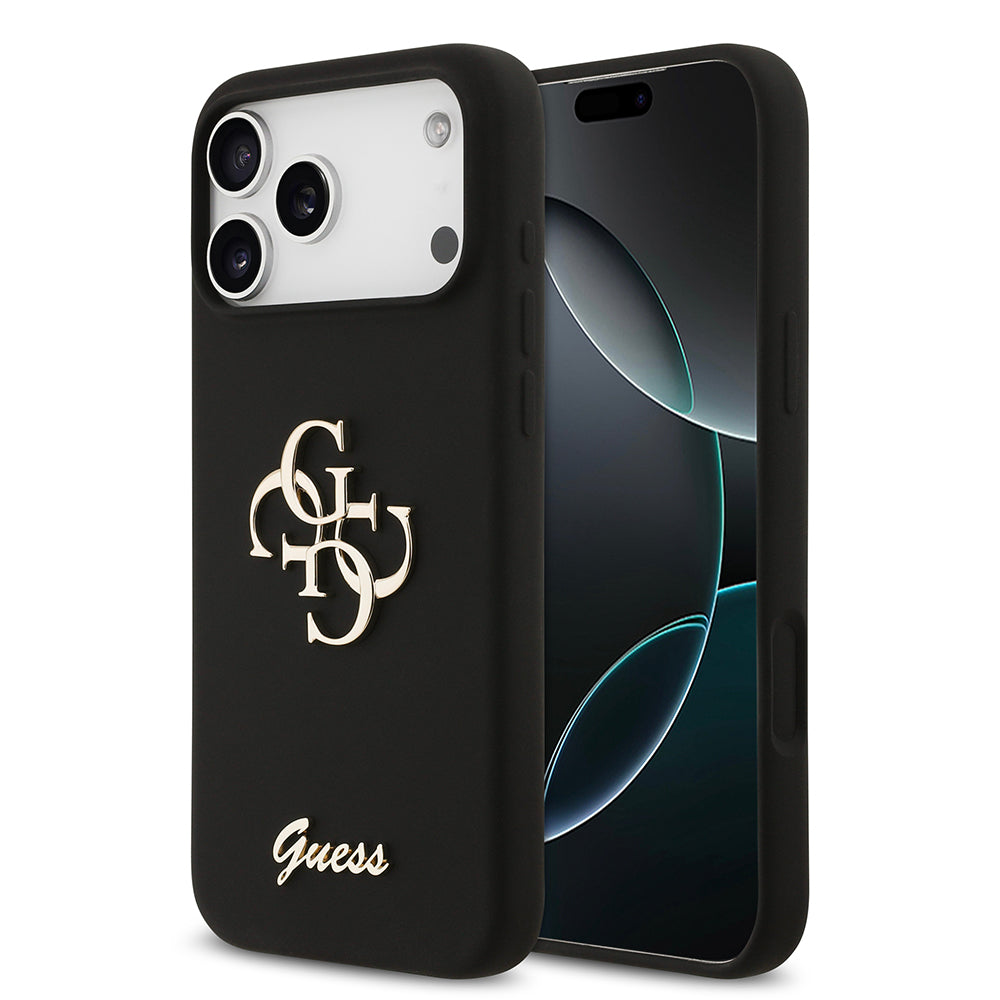 __vg|Siyah|0|3666339522261-01|Apple iPhone 17 Pro Max Kılıf Guess Orjinal Lisanslı Grained Yazı Logolu Kapak