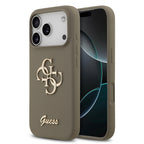 __vg|Kahverengi|0|3666339522421-01|Apple iPhone 17 Pro Max Kılıf Guess Orjinal Lisanslı Grained Yazı Logolu Kapak