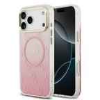 __vg|Pembe|0|3666339523220-01|Apple iPhone 17 Pro Max Kılıf Guess Orjinal Lisanslı MagSafe Şarj Özellikli 4G Desenli Simli Silikon Kapak
