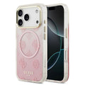 __vg|Pembe|0|3666339524029-01|Apple iPhone 17 Pro Max Kılıf Guess Orjinal Lisanslı MagSafe Şarj Özellikli Simli Peony Desenli Silikon Kapak